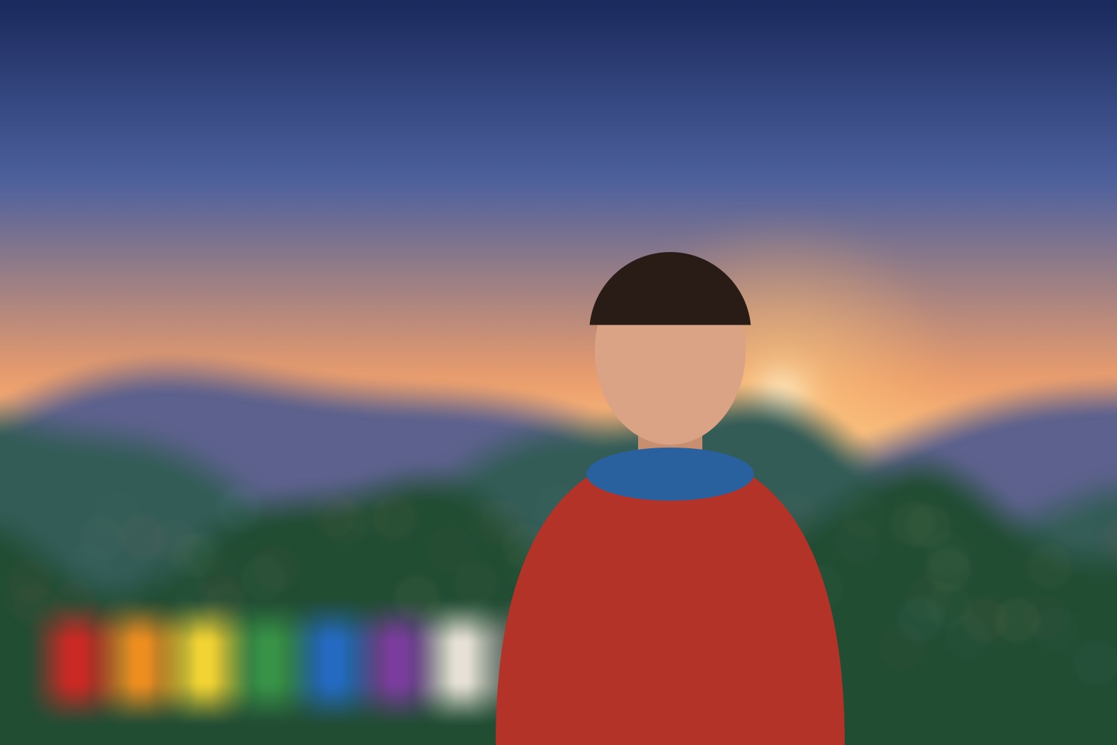 Example scene at the selected aperture
